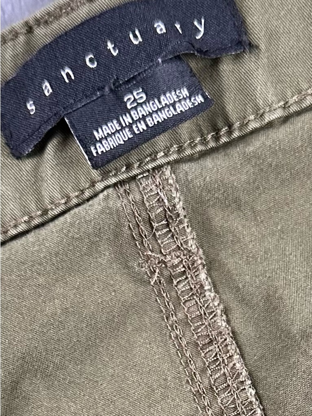 Sanctuary Army Green Cargo Pants Mid Rise Utility Size 25 - Picture 9 of 9